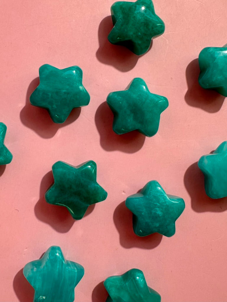 Mini Amazonite Star | Celestial Crystal Carving