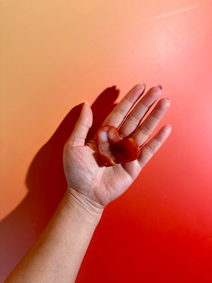 Small Carnelian Heart Option G | Vitality, Creativity & Positive Energy Crystal