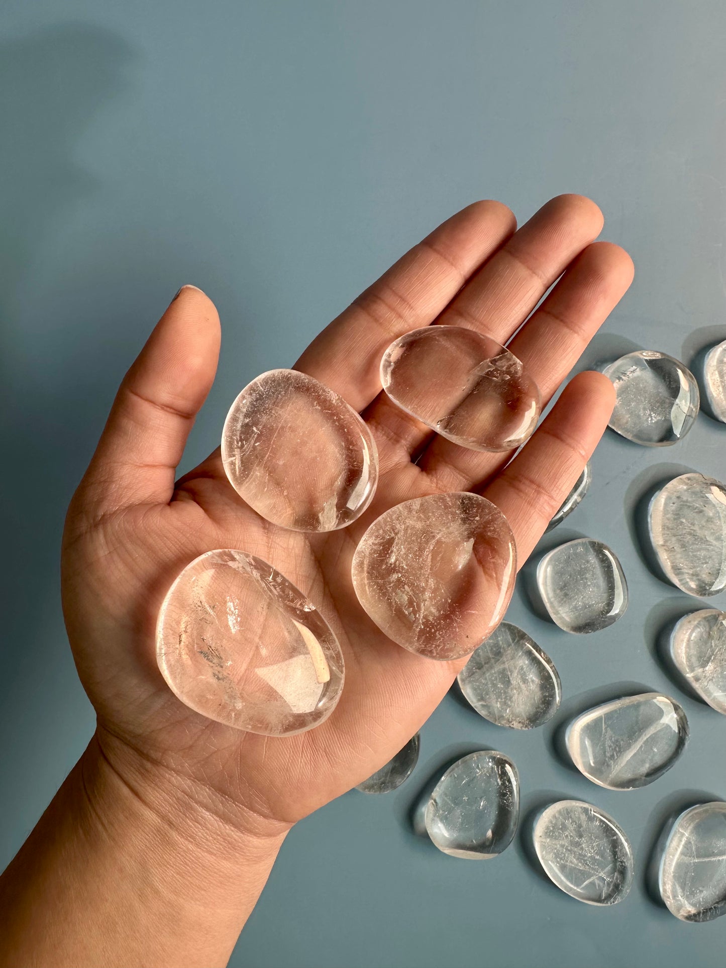Clear Quartz Flat Palm