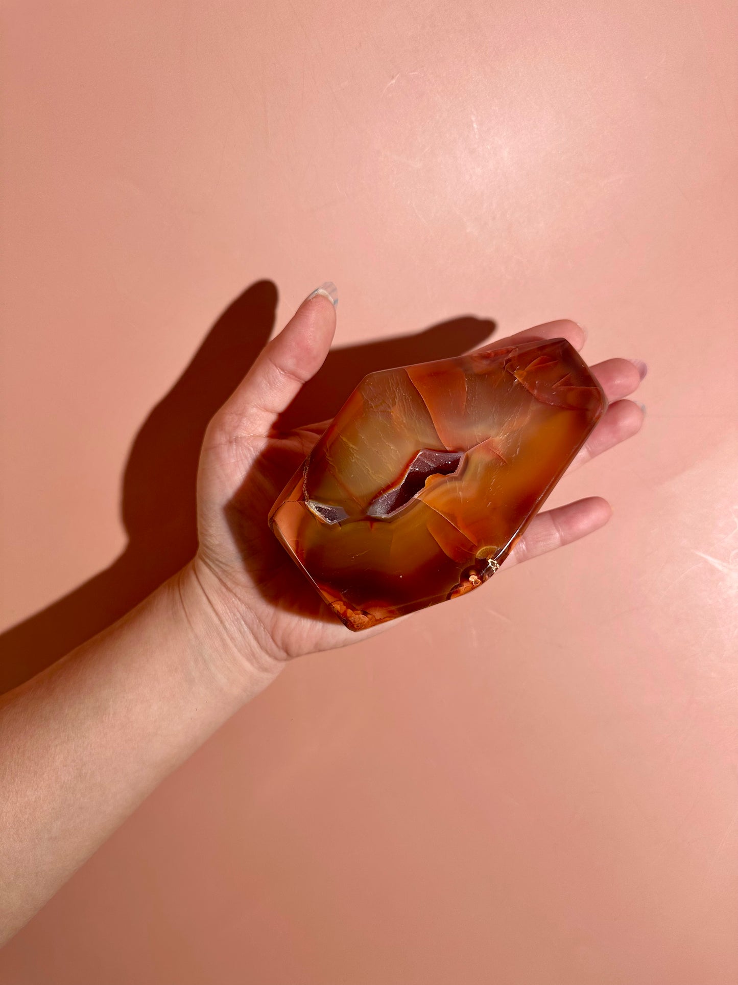 Carnelian Agate Geometric Freeform – Option K | Collector Statement Crystal & Empowerment Energy