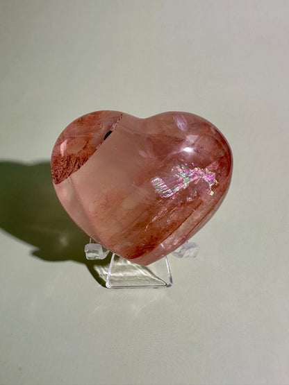 Fire Quartz Heart – Option B | Confidence, Focus & Grounding Crystal