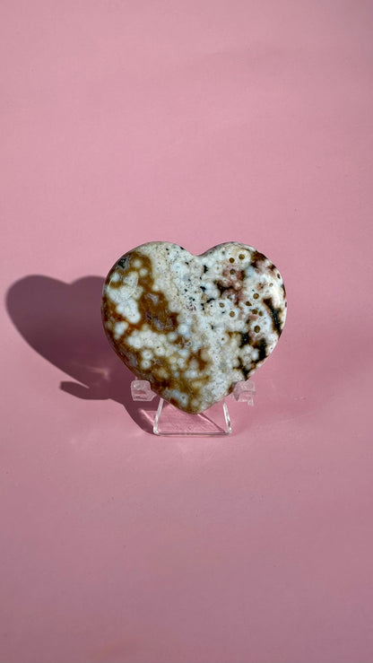 Ocean Jasper Heart Carving – Option I