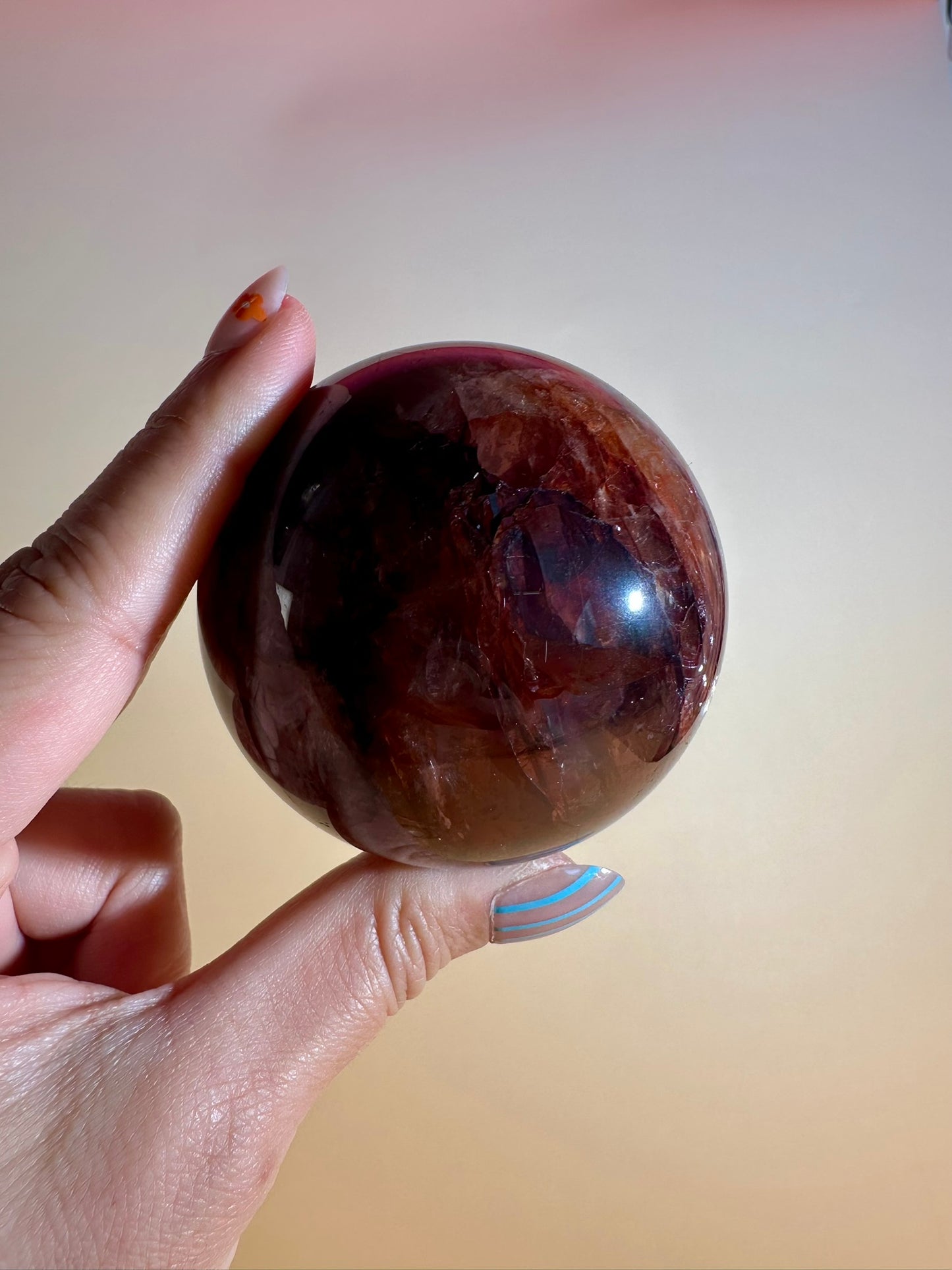 Fire Quartz Sphere – Option B | Strength, Vitality & Positive Energy