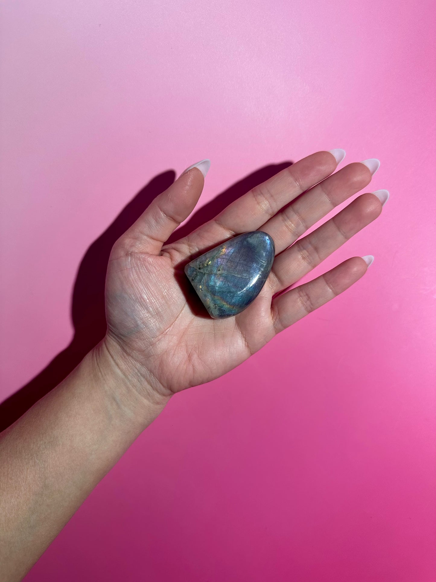 Small Blue and Purple Flash Labradorite Standing  Freeform – Option O
