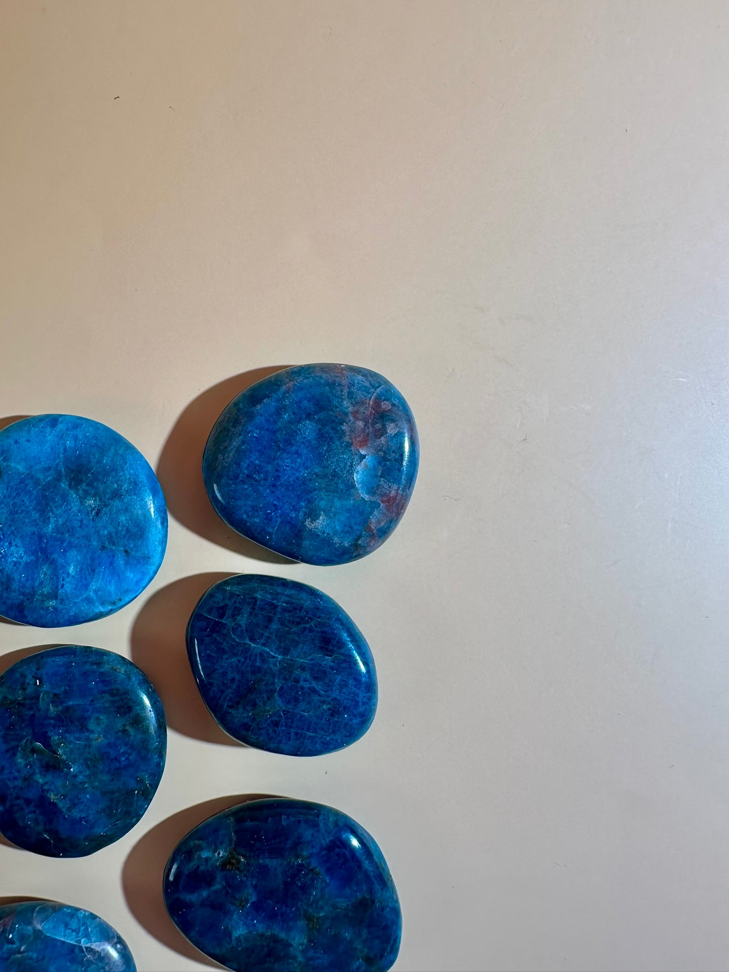 Blue Apatite Irregular Flat Palm