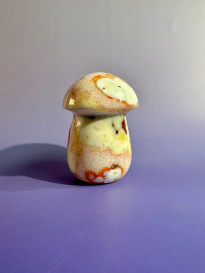 Carnelian Mushroom Carving – Option C | Collector Crystal, Abundance & Confidence