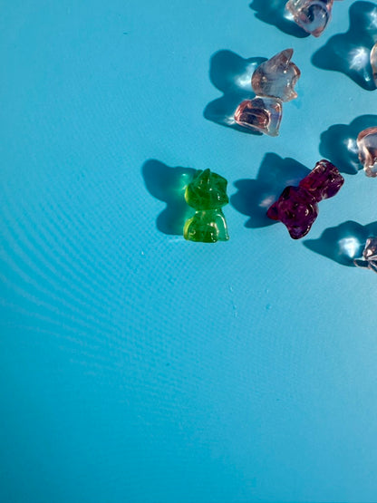 Mini Rainbow Fluorite Luna Cat | Crystal Carving