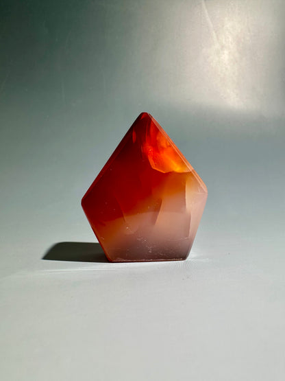 Carnelian Agate Geometric Freeform – Option A | Courage, Vitality & Confidence Energy