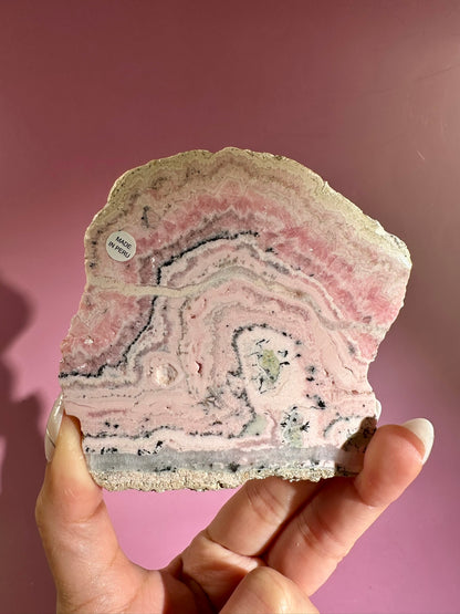 Peruvian Rhodochrosite Slab – Option F