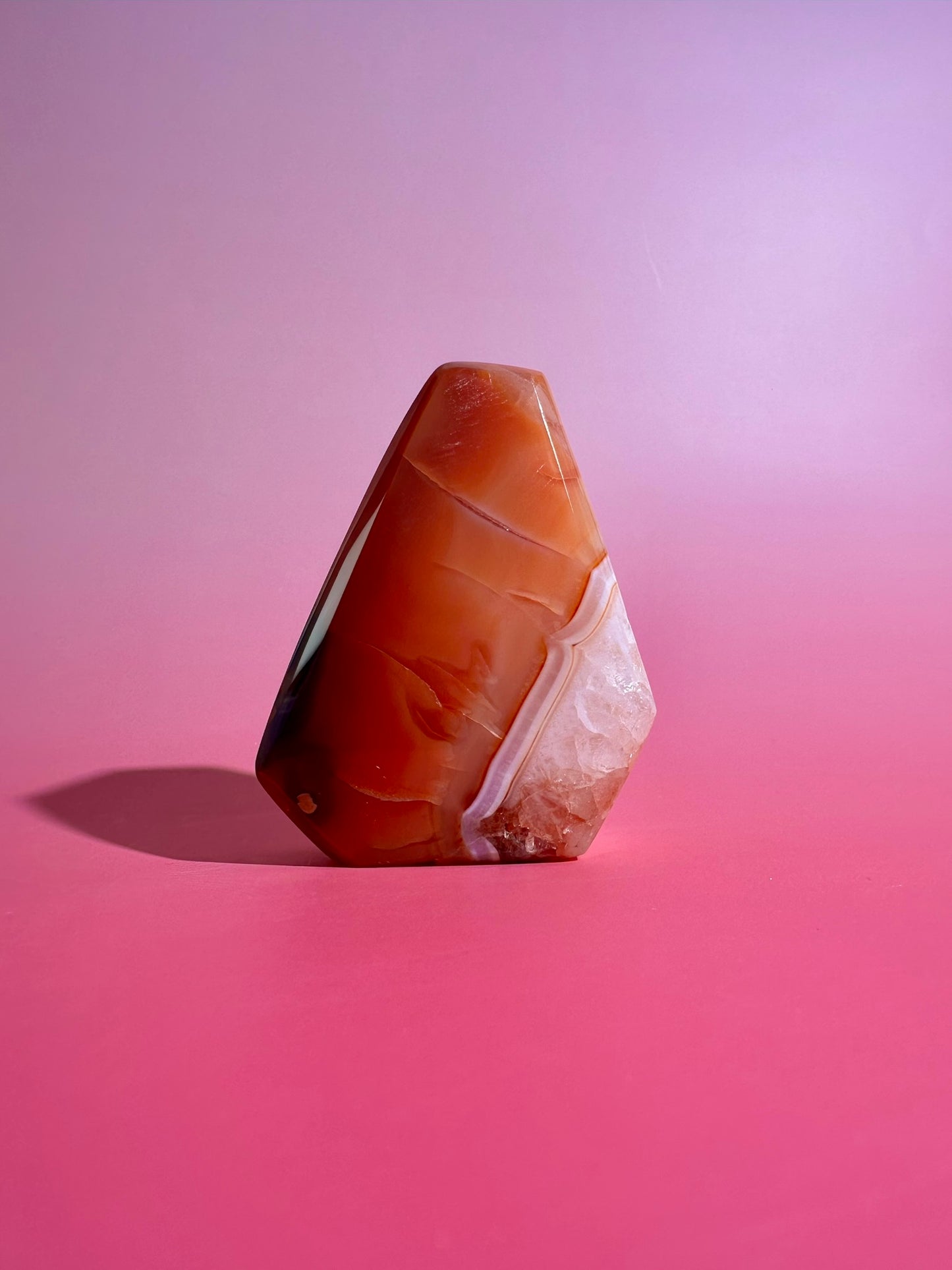 Carnelian Agate Geometric Freeform – Option E | Success, Confidence & Manifestation Energy