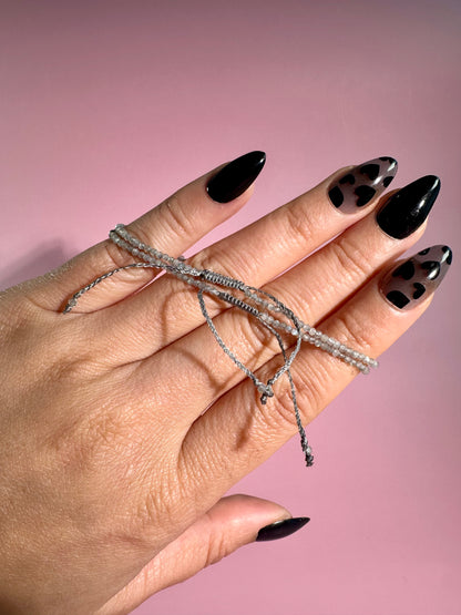 2mm Labradorite Adjustable Beaded Bracelet