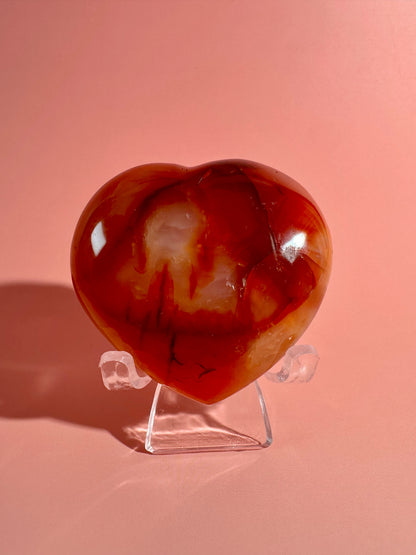 Small Carnelian Heart Option K | Personal Empowerment, Joy & Courage Crystal