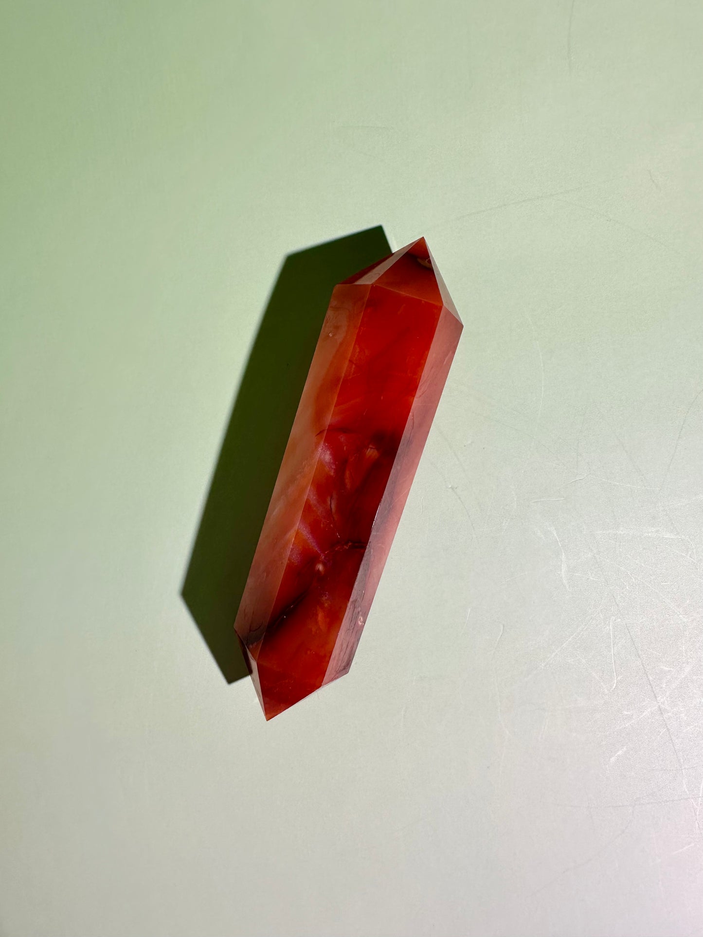 Carnelian Double Terminated Point – Option B | Creativity, Confidence & Success Energy