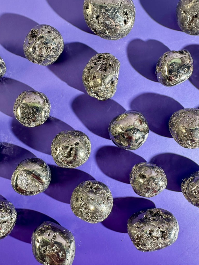 Druzy Pyrite Tumble