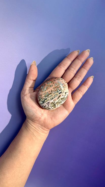 Ocean Jasper Palm Stone – Option B