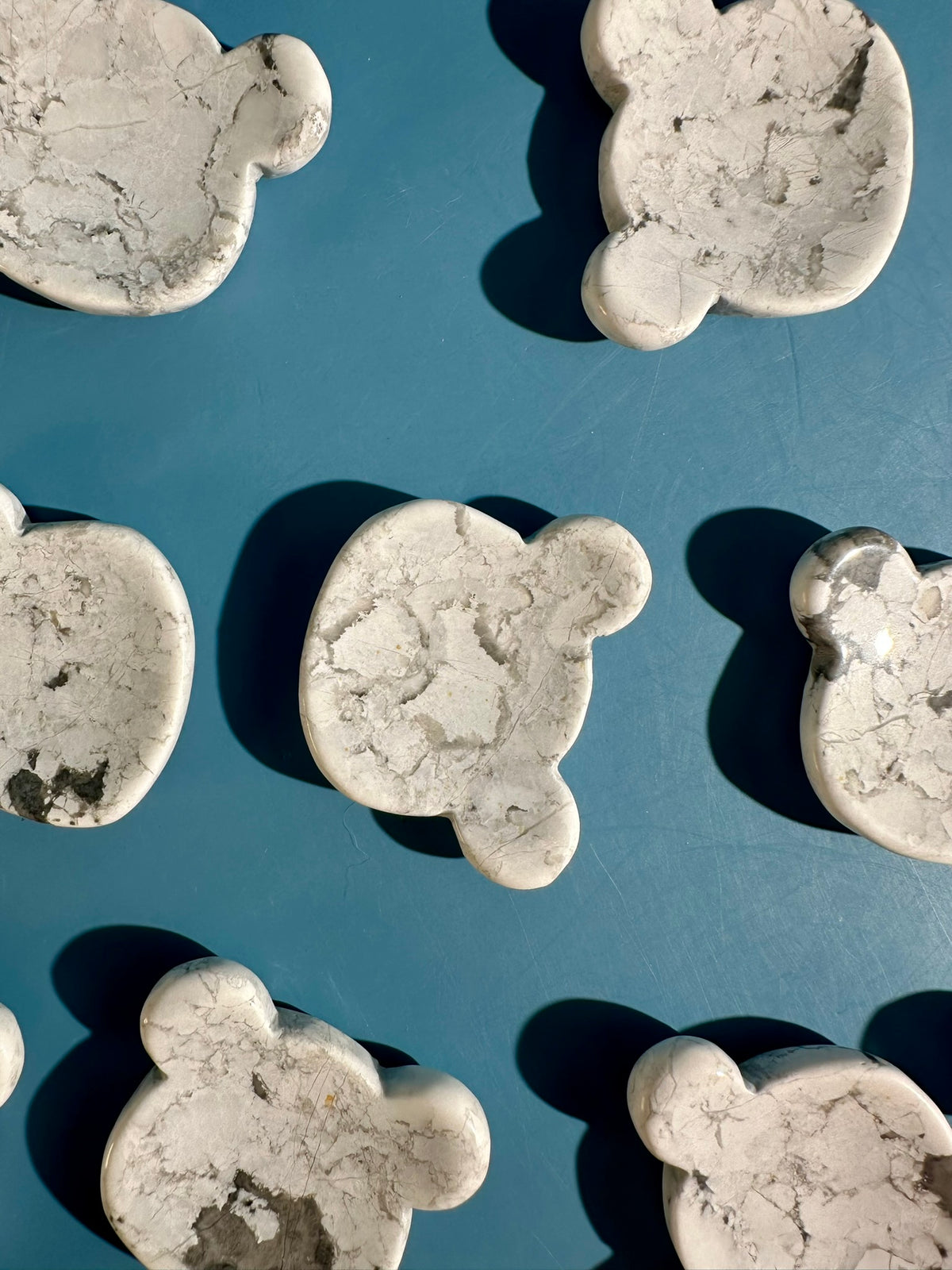 Howlite Bear Worry Stone | Calming Pocket Crystal