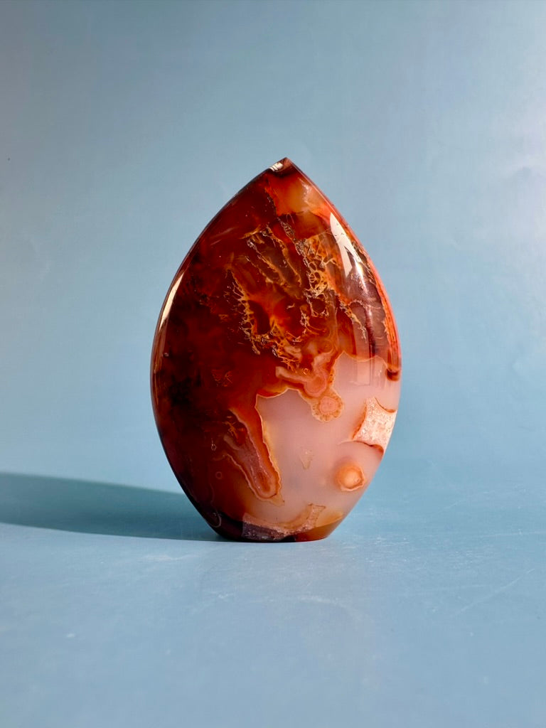 Indonesian Red Moss Agate Flame – Option B | Vitality, Stability & Collector Crystal