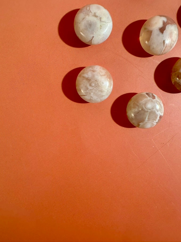Mini Flower Agate Coin | Pocket Crystal