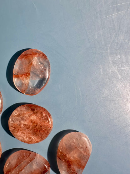 Fire Quartz Irregular Flat Palm