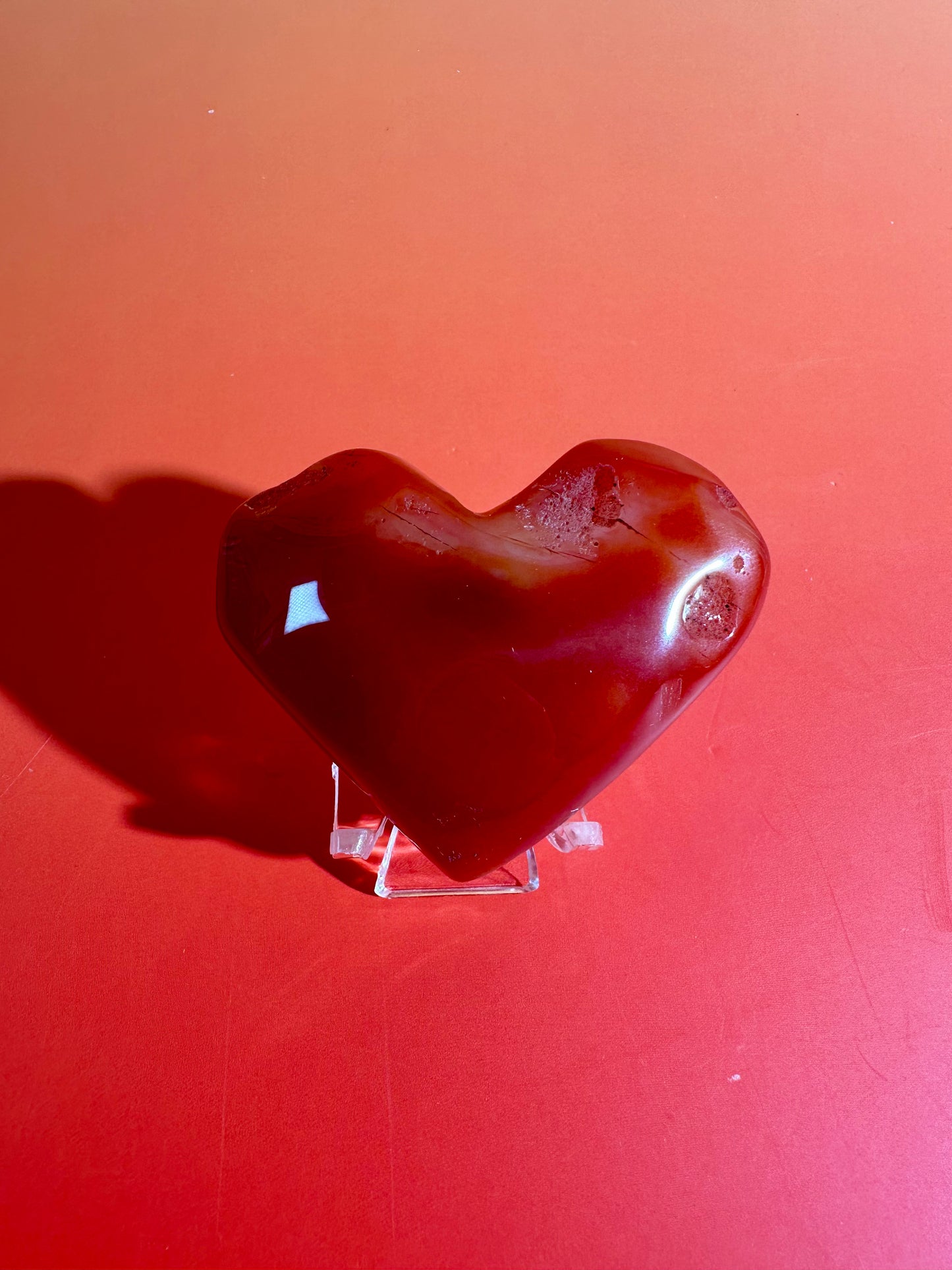 Small Carnelian Heart Option G | Vitality, Creativity & Positive Energy Crystal