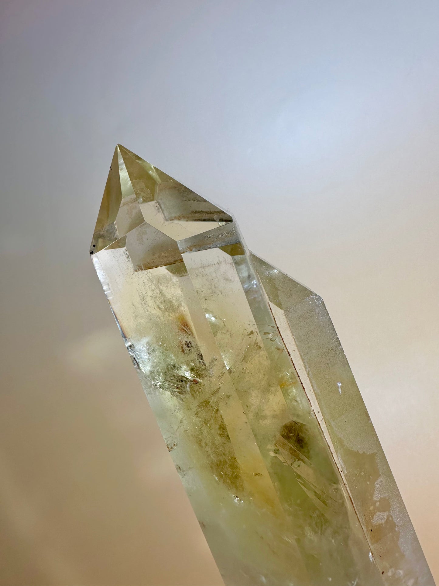 Citrine Polished Point on Stand – Option C | Manifestation, Joy & Abundance Energy