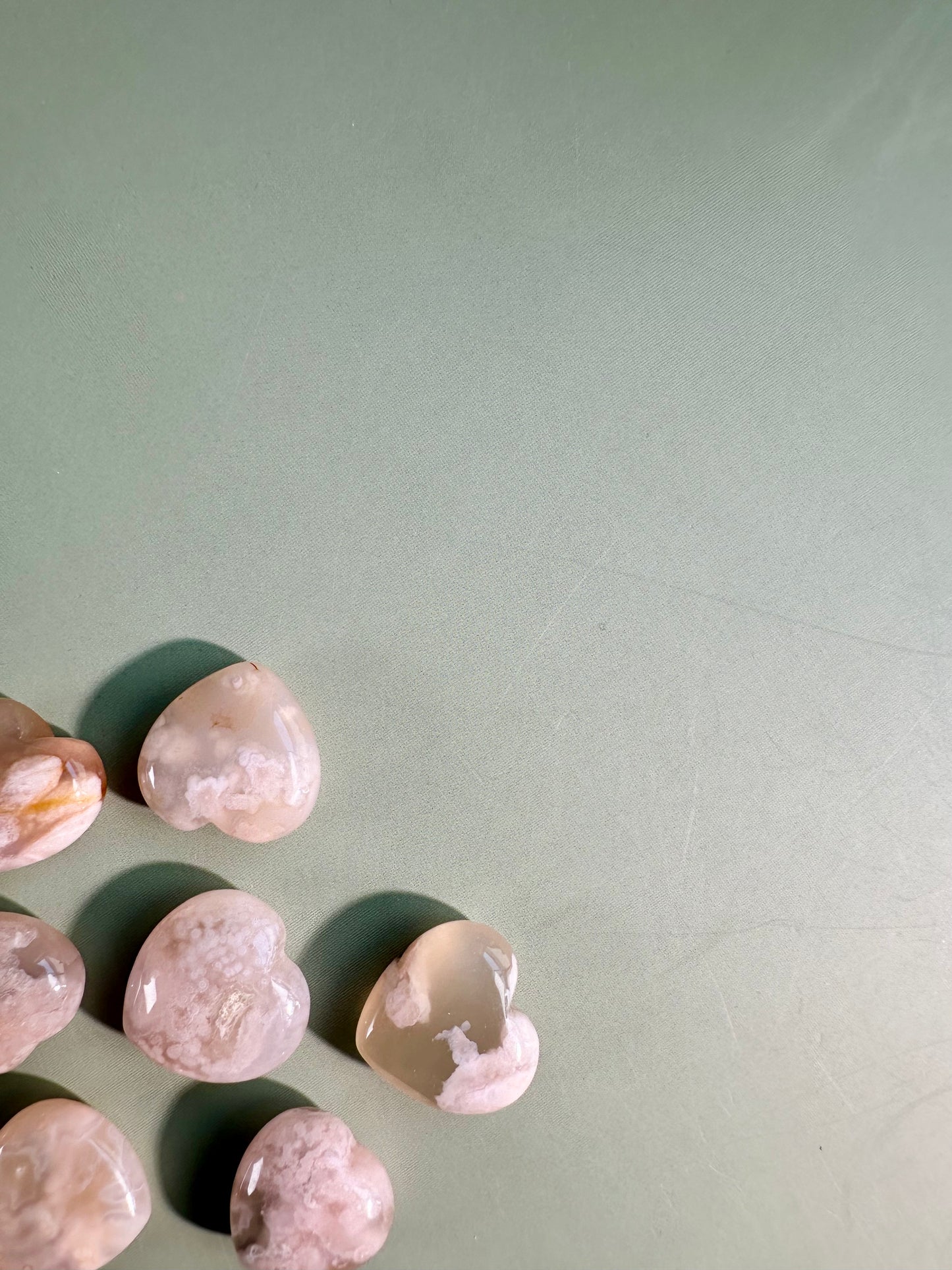 Mini Flower Agate Heart