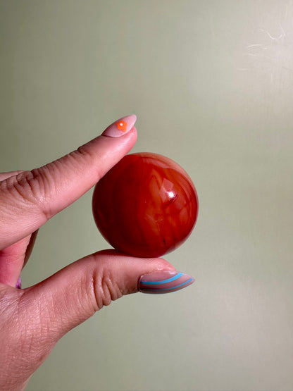 Carnelian Sphere – Option D | Empowerment, Abundance & Confidence Crystal
