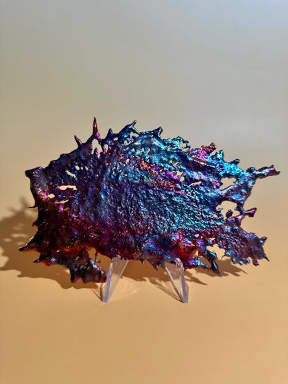 Heat Treated Iridescent Rainbow Copper Splash | One of a Kind Colorful Collector Specimen