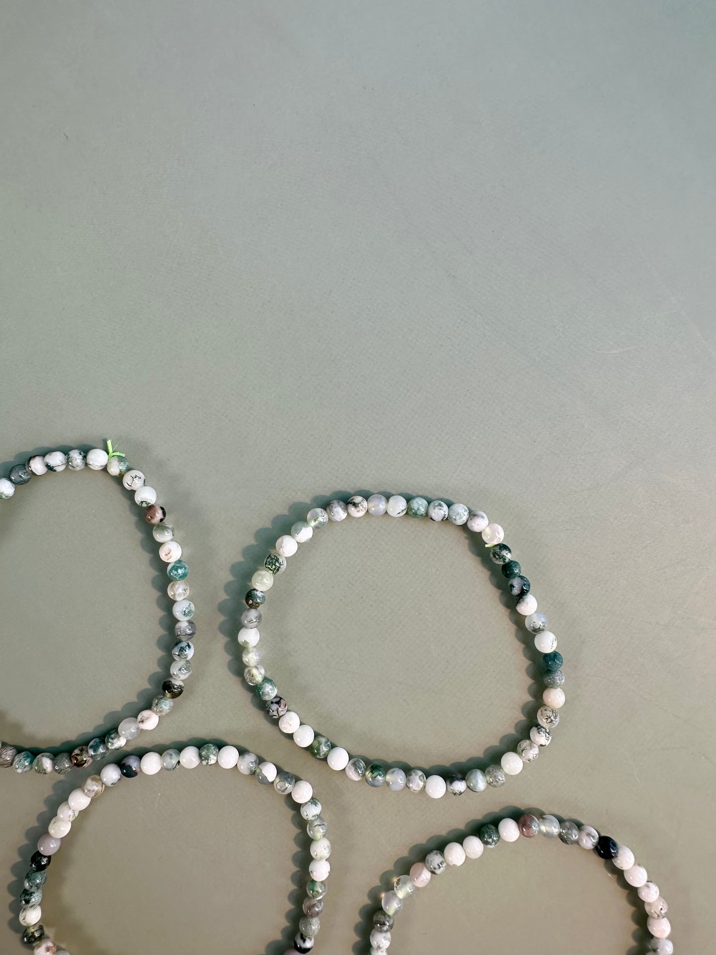4mm Tree Agate Beaded Bracelet