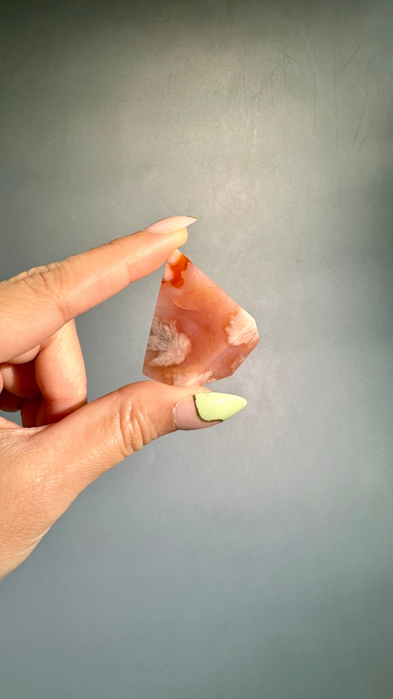 Pink Carnelian Flower Agate Gusher – Option A