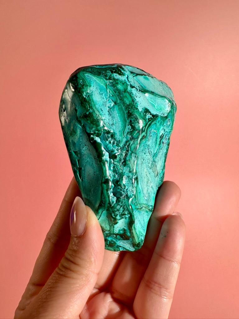 Malachite Chrysocolla Malacolla Polished Specimen Option H | One-of-a-Kind Congo Crystal