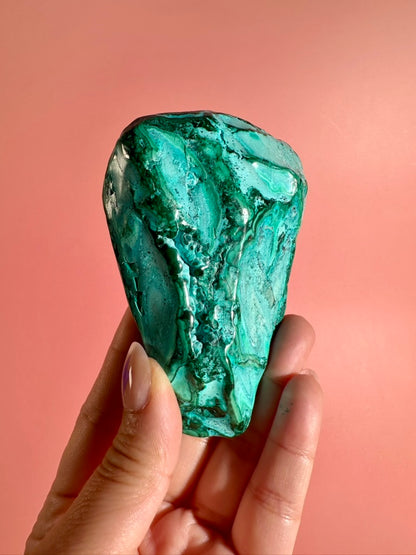 Malachite Chrysocolla Malacolla Polished Specimen Option H | One-of-a-Kind Congo Crystal