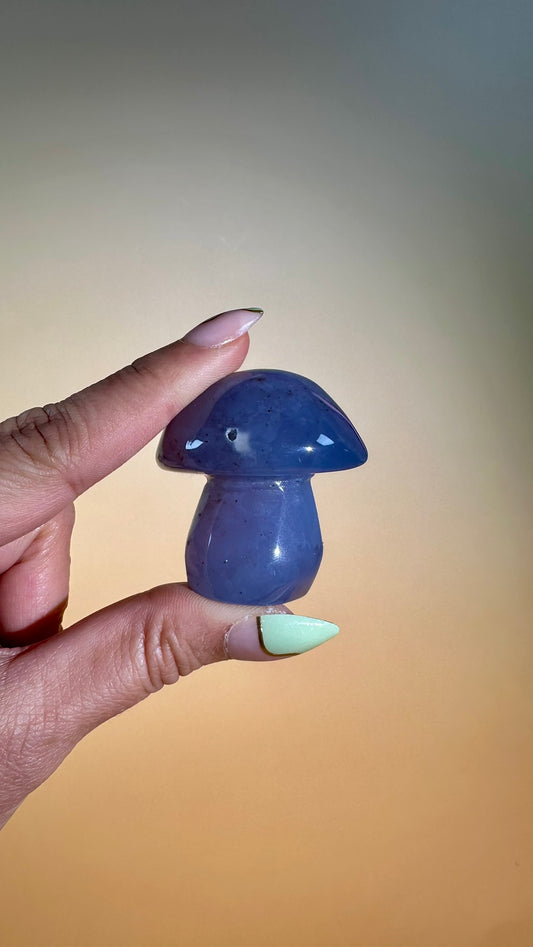 Blue Chalcedony Mushroom – Option A
