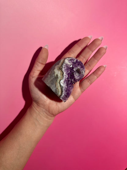 Amethyst Cut Base with Stalactite Eyes – Option A