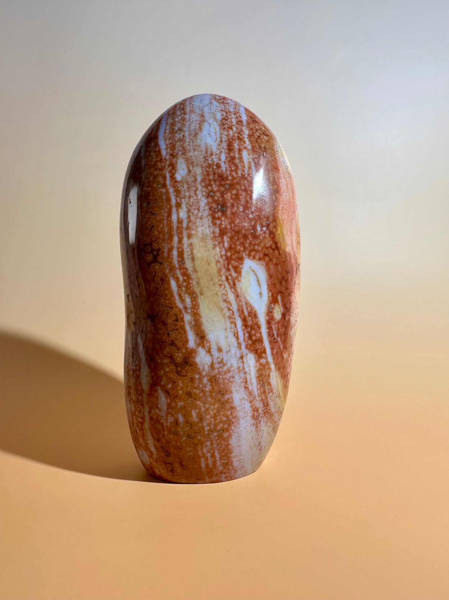 Orange & Peach Ocean Jasper Standing Freeform | One of a Kind Joy, Renewal & Collector Crystal