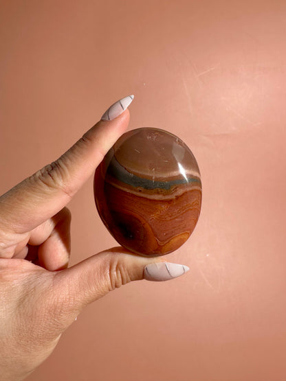 Polychrome Jasper Palm Stone – Option D