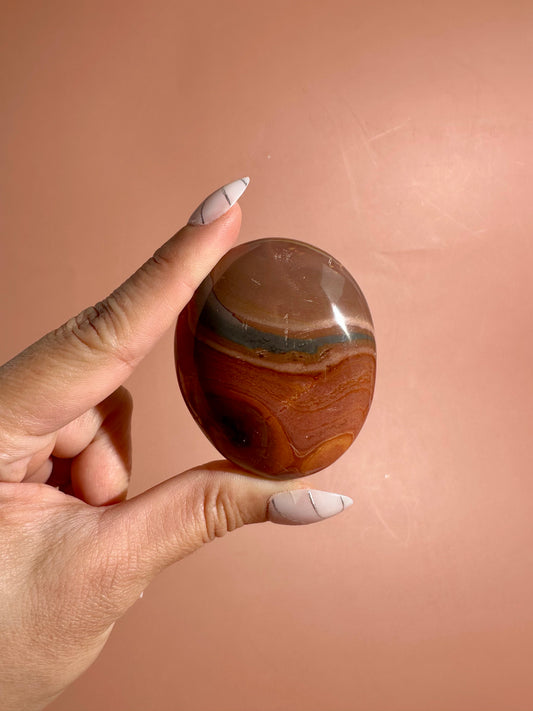 Polychrome Jasper Palm Stone – Option D