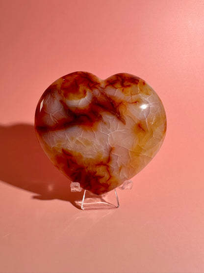 Carnelian Heart – Option F | Collector Crystal, Passion & Emotional Strength