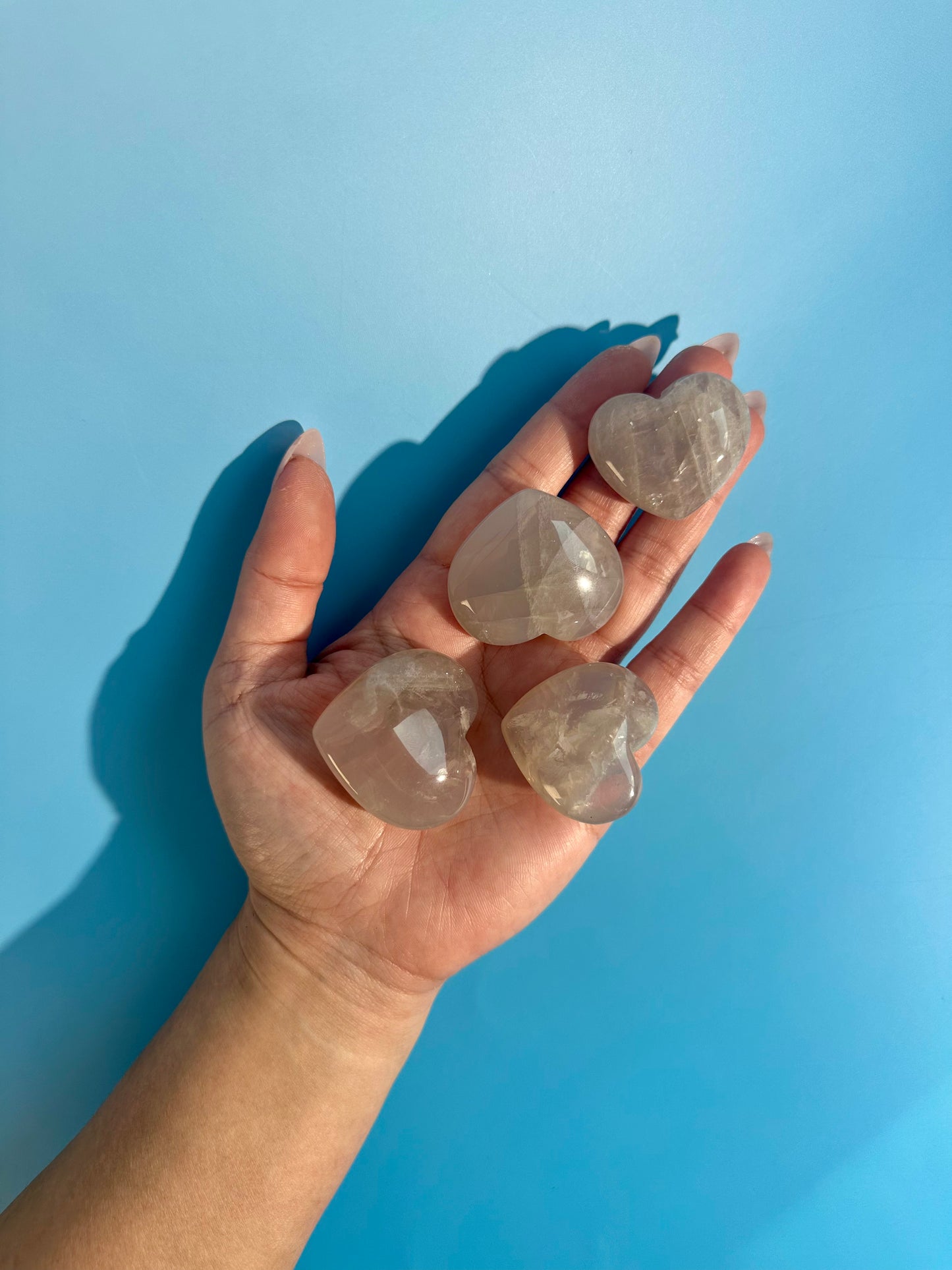 Blue Rose Quartz Heart (Small, Medium, Large) - You Pick!