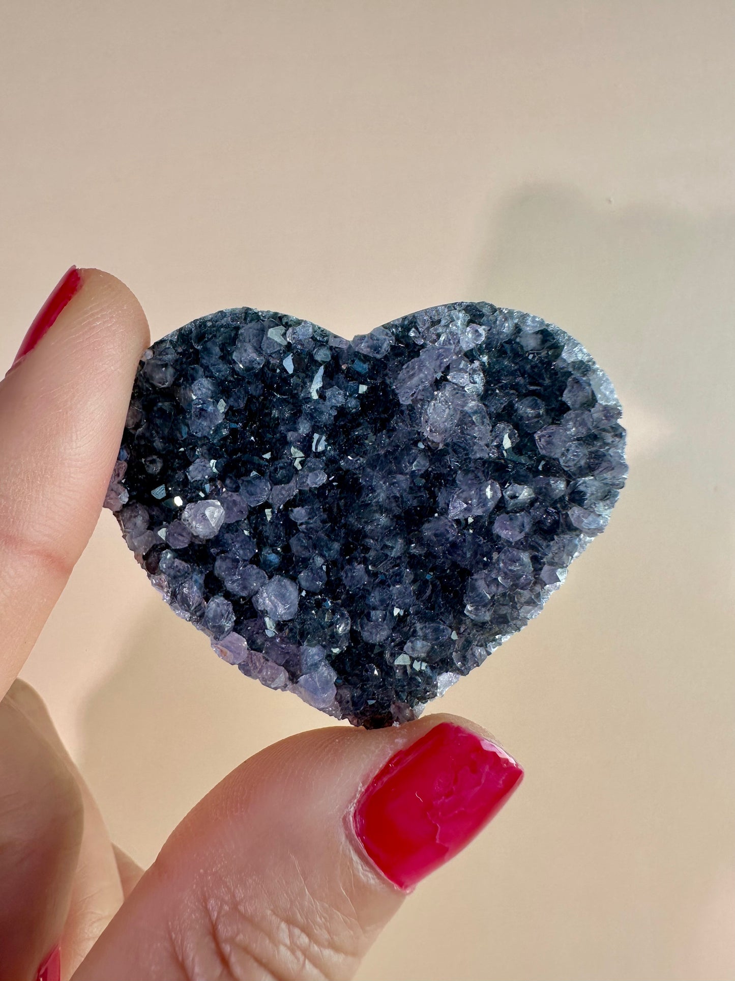 Small Druzy Amethyst Heart - G