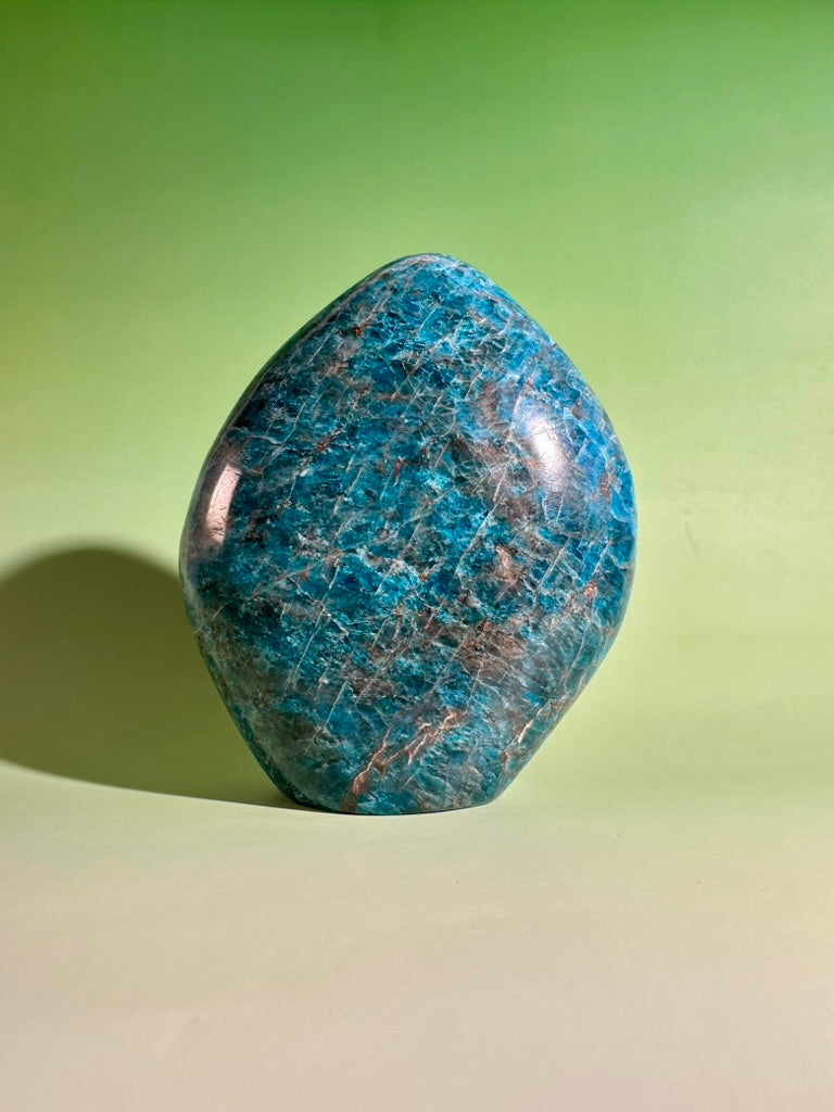 Blue Apatite Standing Freeform – Option E | Collector Crystal, Inspiration & Personal Growth