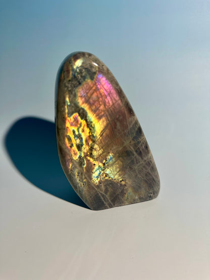 Large Purple Flash Labradorite Standing  Freeform – Option P