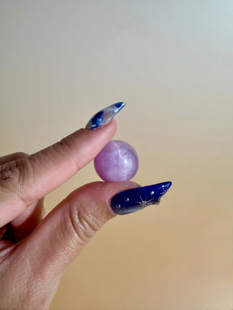 Small Kunzite Sphere 18mm | Mini Crystal Sphere