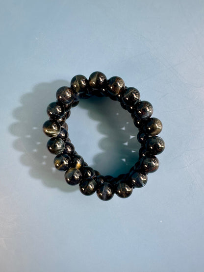 10mm Blue Tiger’s Eye Beaded Bracelet