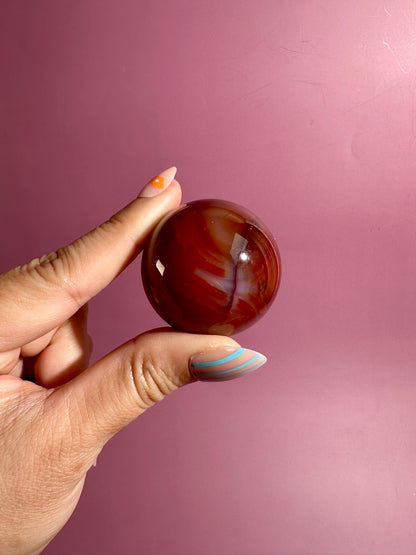 Carnelian Sphere – Option E | Vitality, Creativity & Manifestation Crystal
