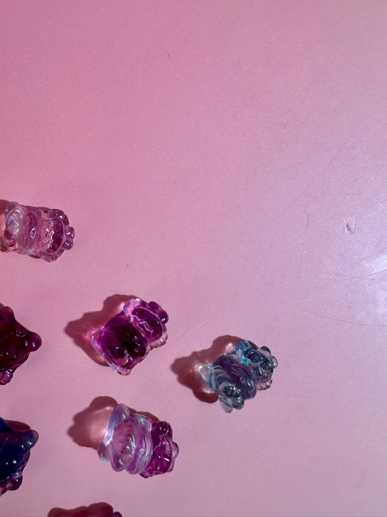 Mini Rainbow Fluorite Sailor Moon Inspired Crystal Carving