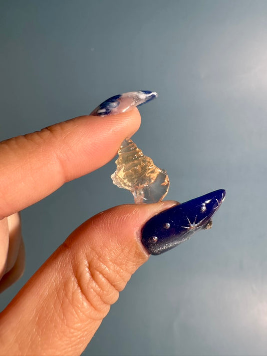 Mini Rainbow Fluorite Shell | Ocean Crystal Carving