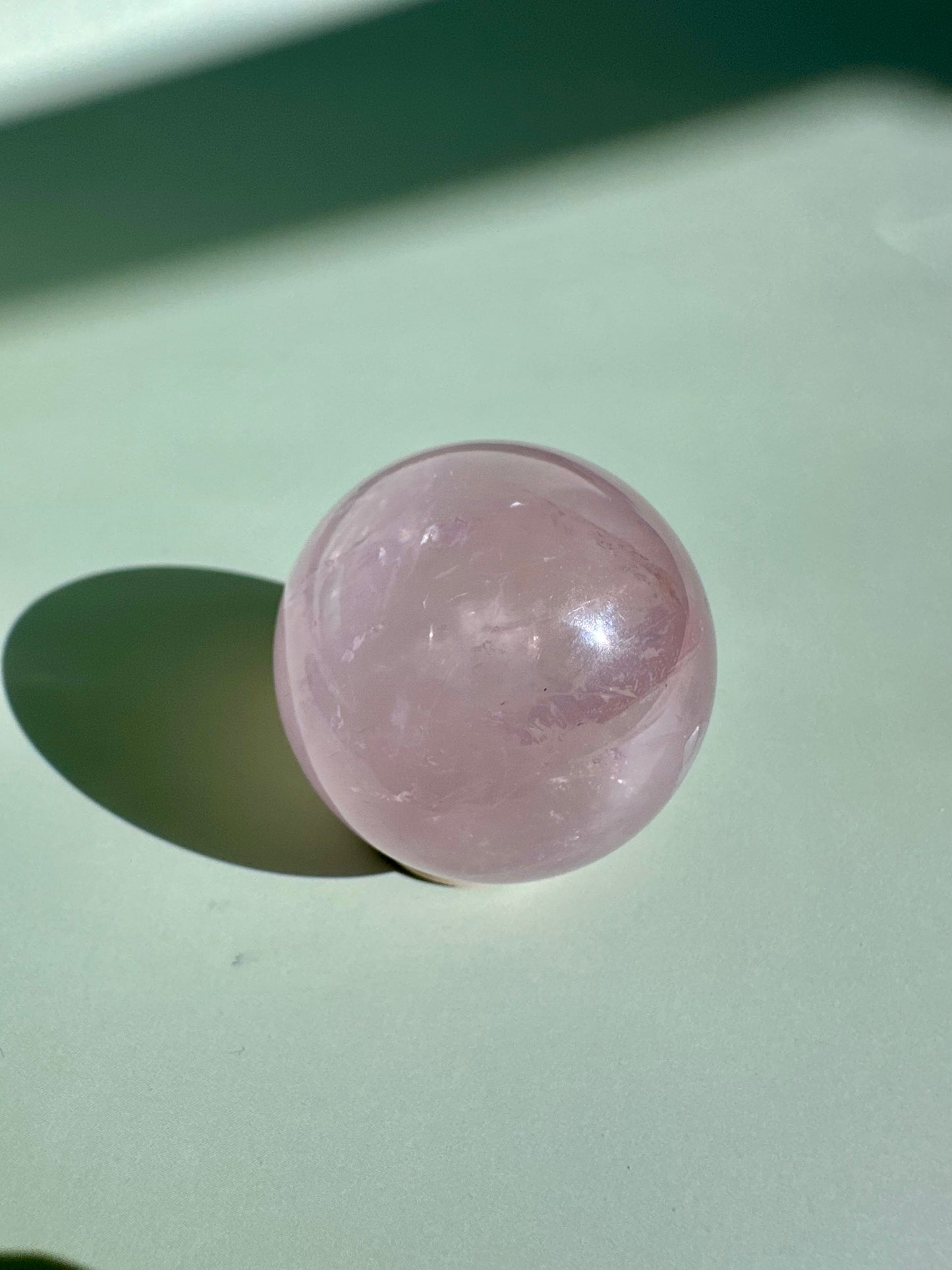 Small Star Rose Quartz Sphere - B