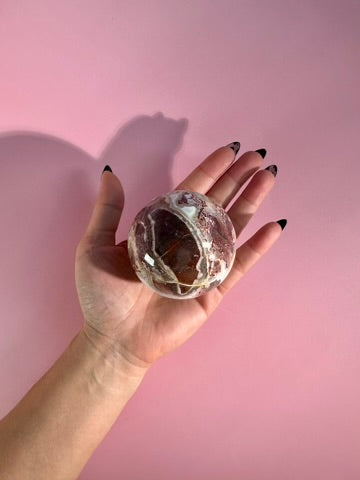 Red Crazy Lace Agate Sphere - B