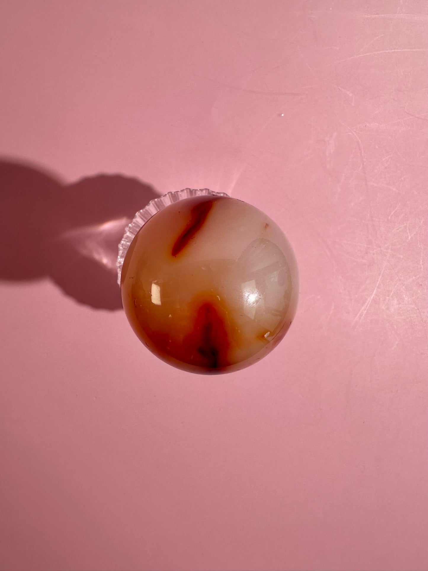 Carnelian Sphere – Option B | Creativity, Passion & Positive Energy Crystal